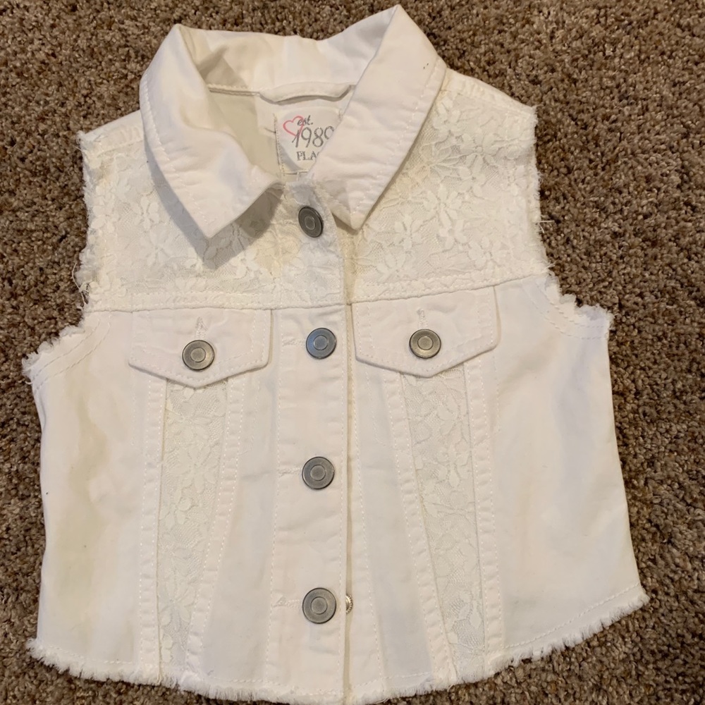 Children’s Place White Denim Vest